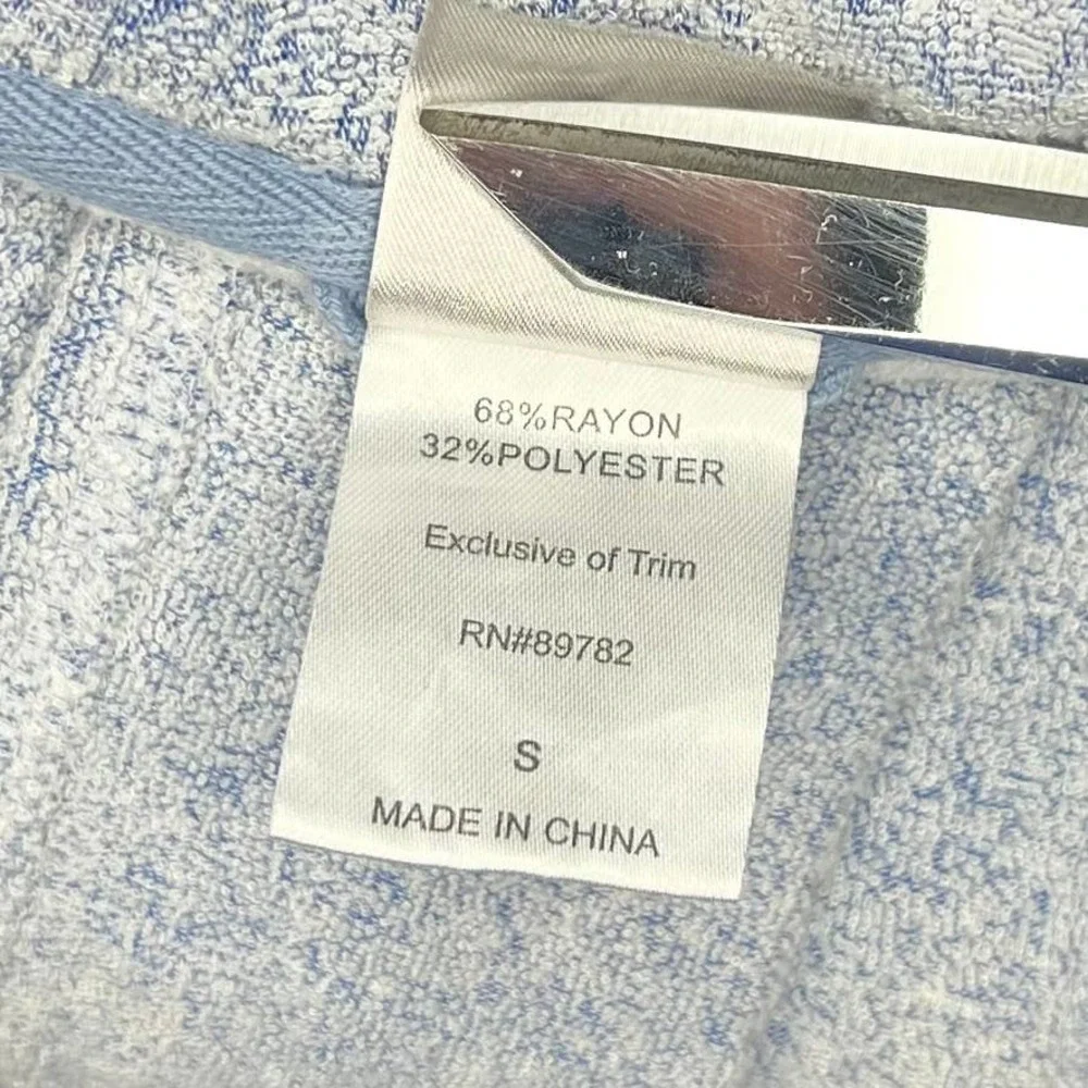 Natori Nirvana Brushed Terry Robe In Imperial Blue Soft And Cozy Size Small - Picture 8 of 8